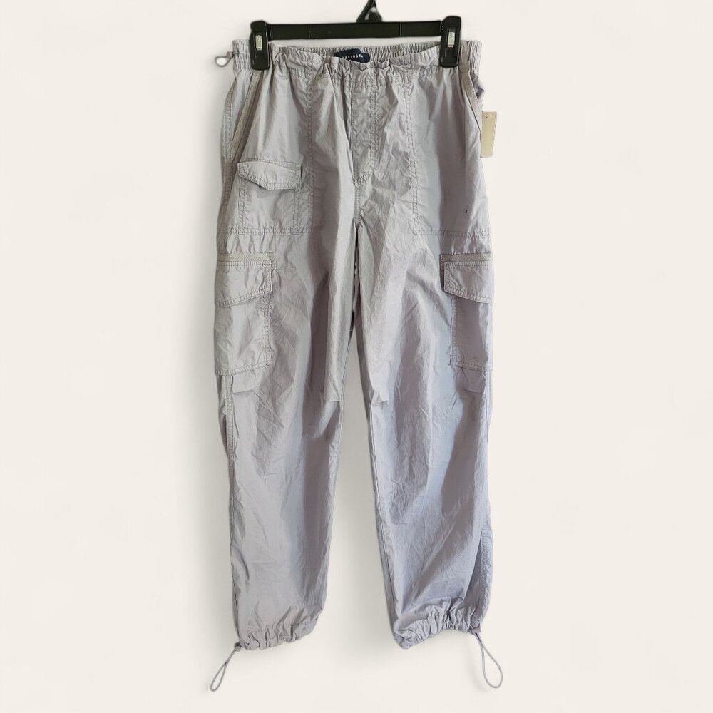 Aeropostale Parachute Cargo Pants Bungee Streetwear Skater Y2K Gray Womens XS